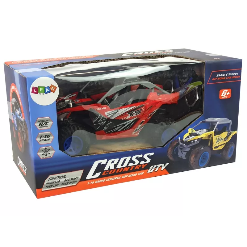 LEAN TOYS Auto radiocomandata fuoristrada cross country 27 MHz rosso