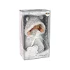 LEAN TOYS Bambola neonato graziosa grigia con ciuccio
