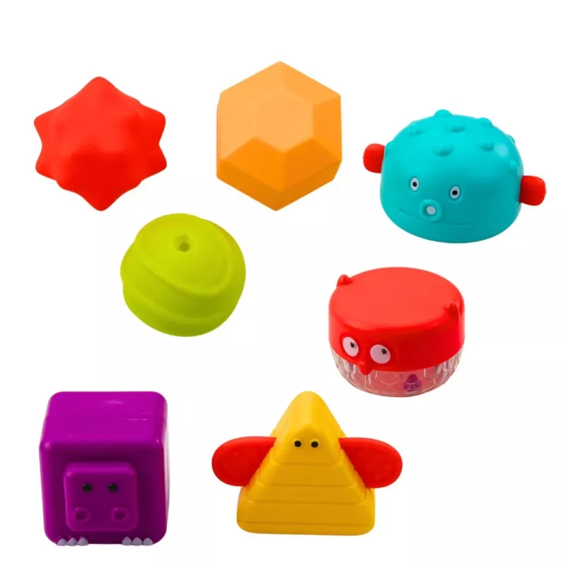 LEAN TOYS Cubo sensoriale cilindro Gioco interattivo di incastro con luce e suono - multicolore (22659)