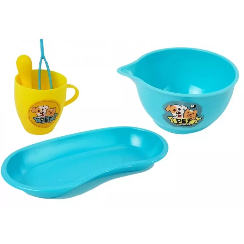 LEAN TOYS Set dentista per cani, piccola valigetta del dottore. Spazzolino. Dentifricio a pressione.