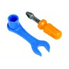 LEAN TOYS Treno smontabile con utensili da lavoro e figure