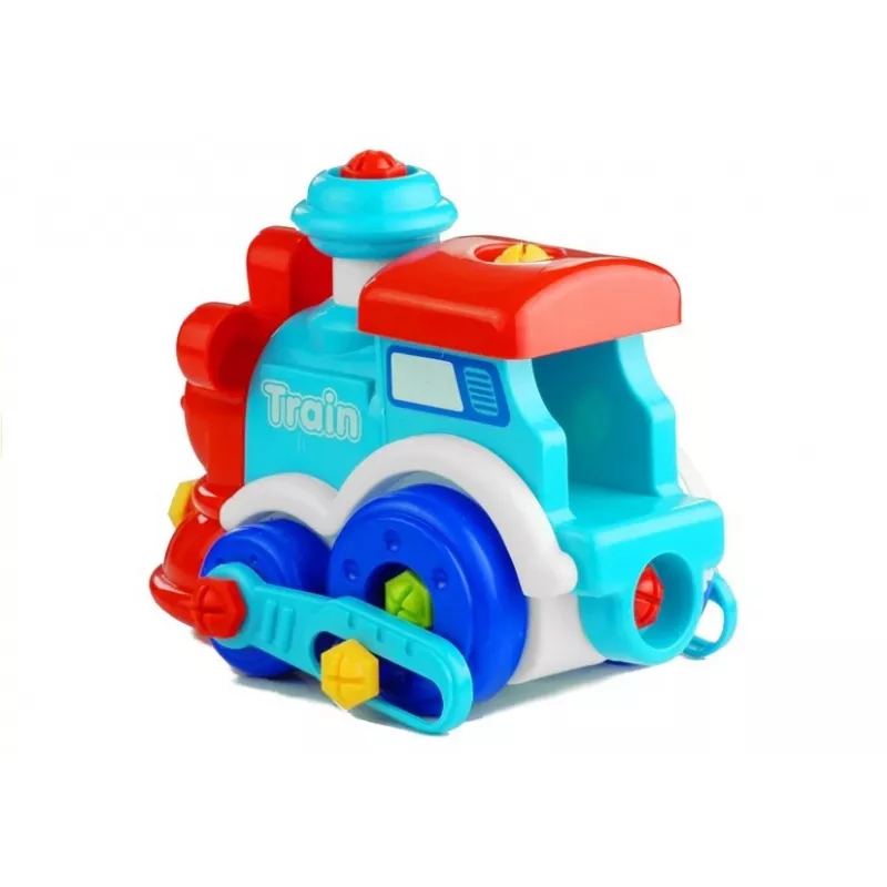LEAN TOYS Treno smontabile con utensili da lavoro e figure