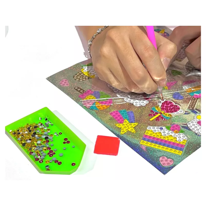 LEAN TOYS set adesivi ricamo diamanti spazio astronauta mosaico