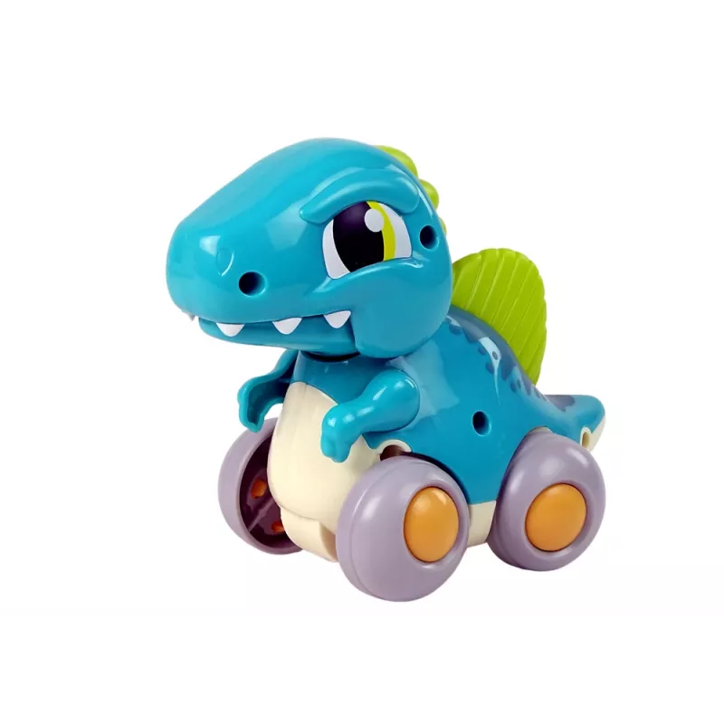 LEAN TOYS Dinosauro su ruote figura blu