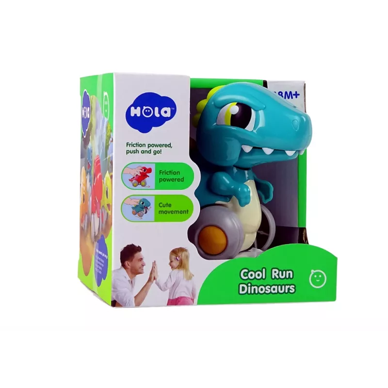 LEAN TOYS Dinosauro su ruote figura blu
