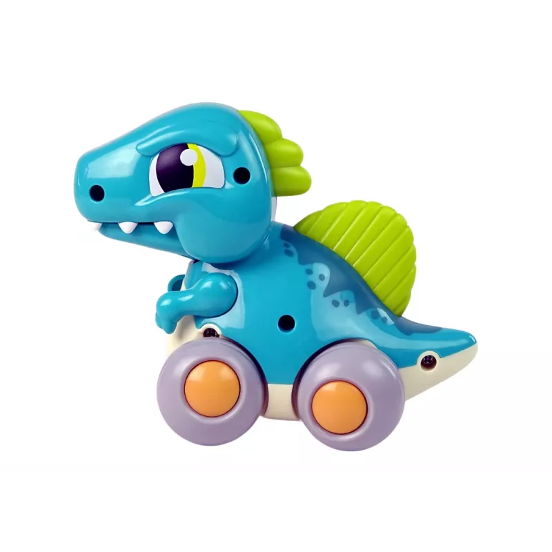 LEAN TOYS Dinosauro su ruote figura blu