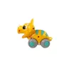 LEAN TOYS Dinosauro su ruote Triceratopo giallo statuina
