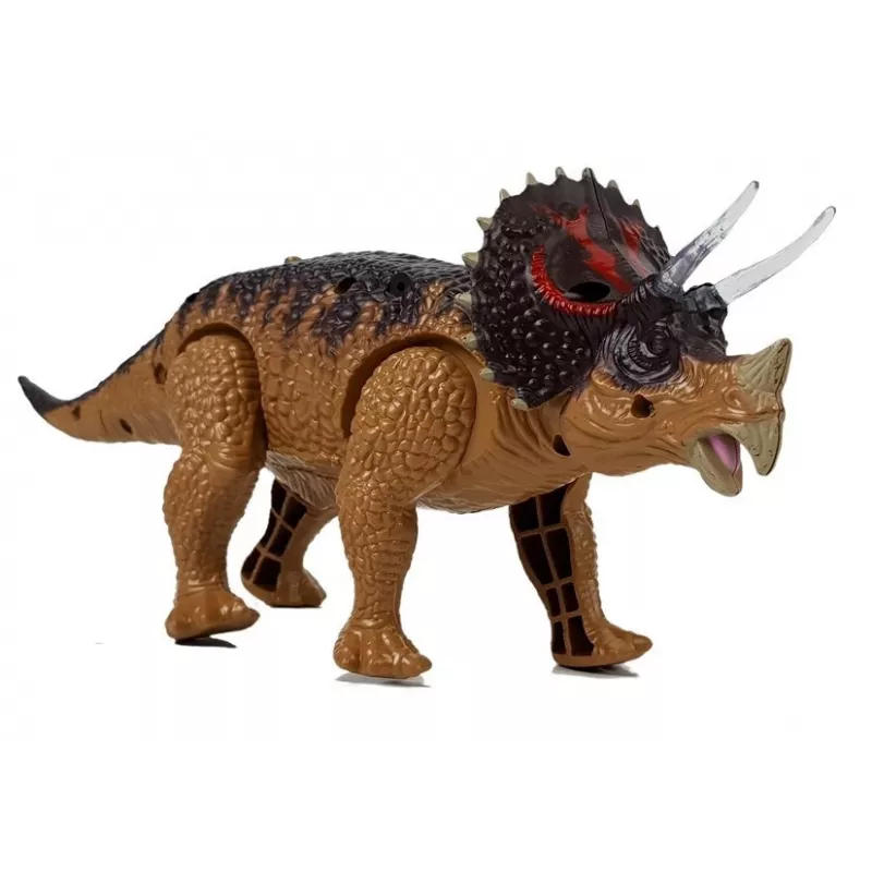 LEAN TOYS dinosauro Triceratops a batteria giallo