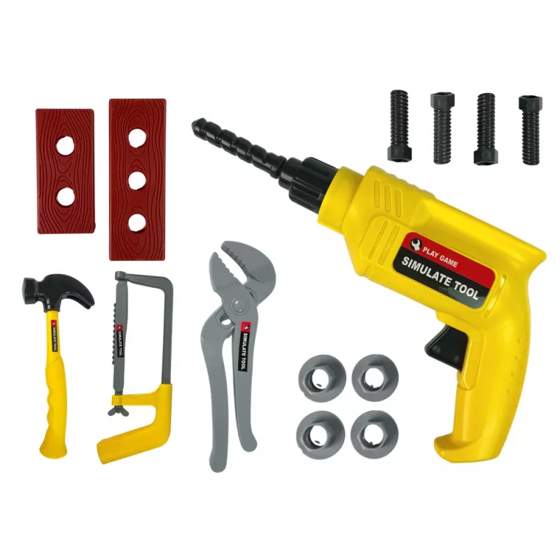 LEAN TOYS set fai da te trapano martello cacciavite