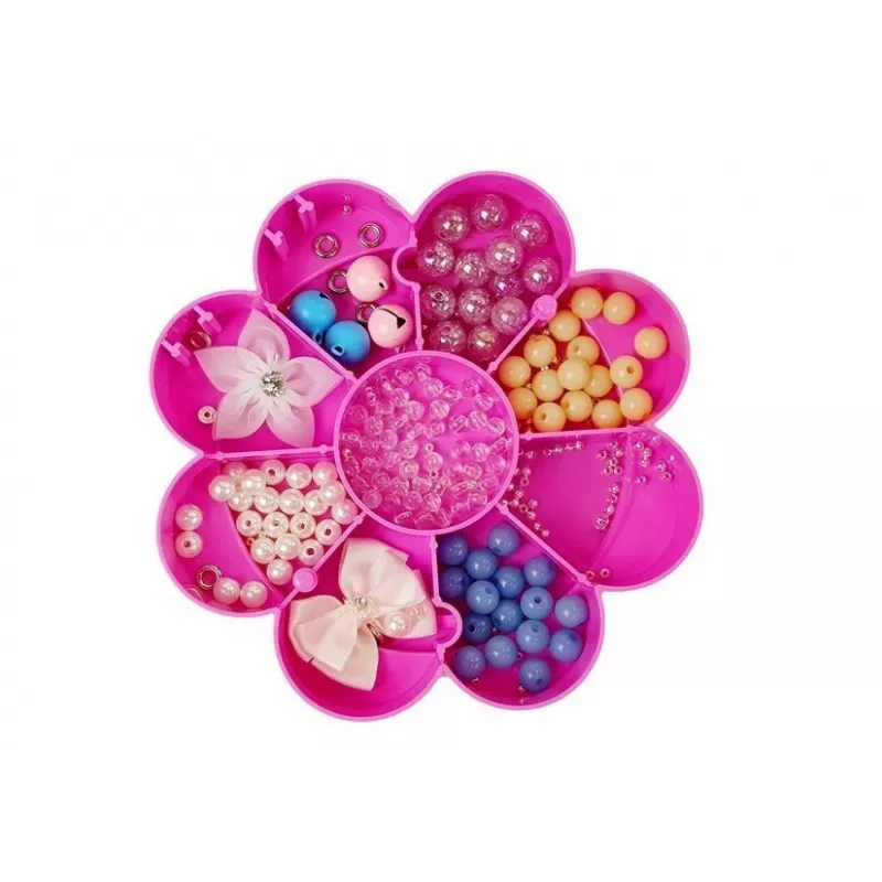 LEAN TOYS Set perline per bijoux fai da te scatola specchio pieghevole