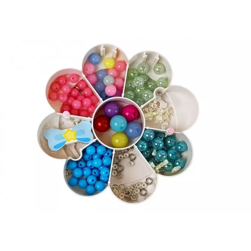 LEAN TOYS Set perline per bijoux fai da te scatola specchio pieghevole