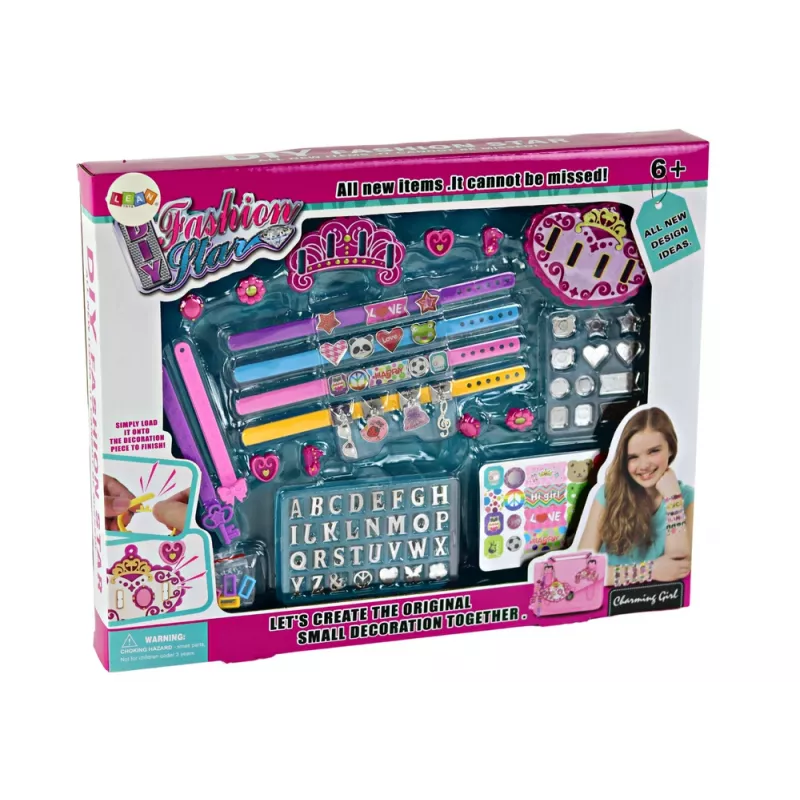 LEAN TOYS Set fai da te bracciale ciondoli lettere gioielli