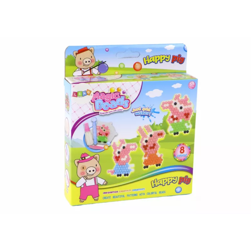 LEAN TOYS Set perline d'acqua magiche fai da te 8 colori maialino
