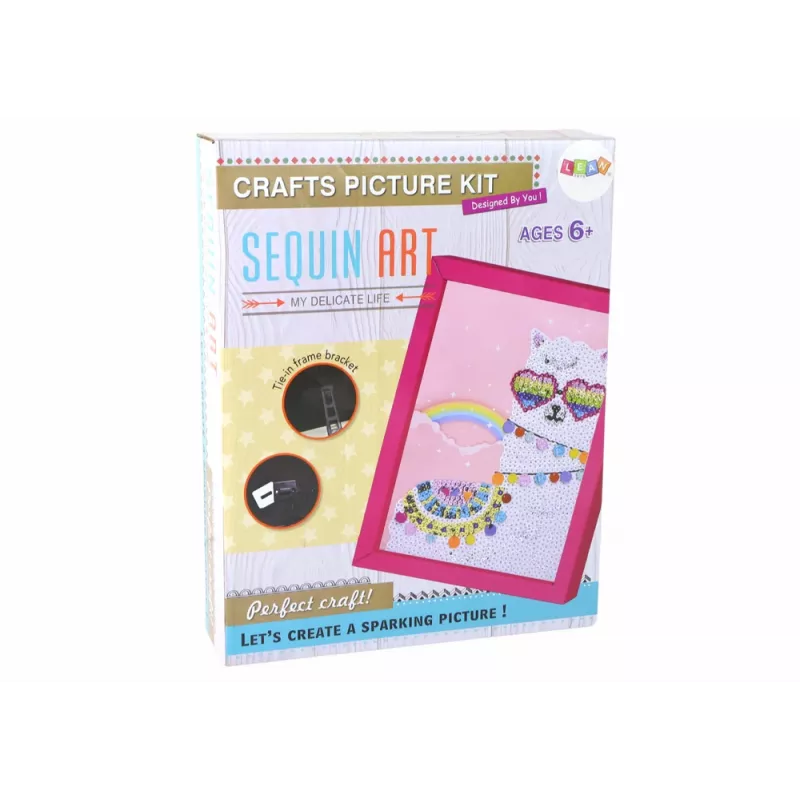LEAN TOYS Set fai da te paillettes tacchi alti cornice gufi colorata