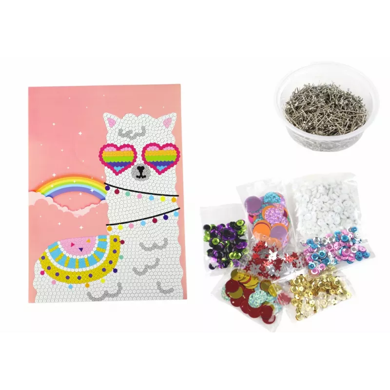 LEAN TOYS Set fai da te paillettes tacchi alti cornice gufi colorata