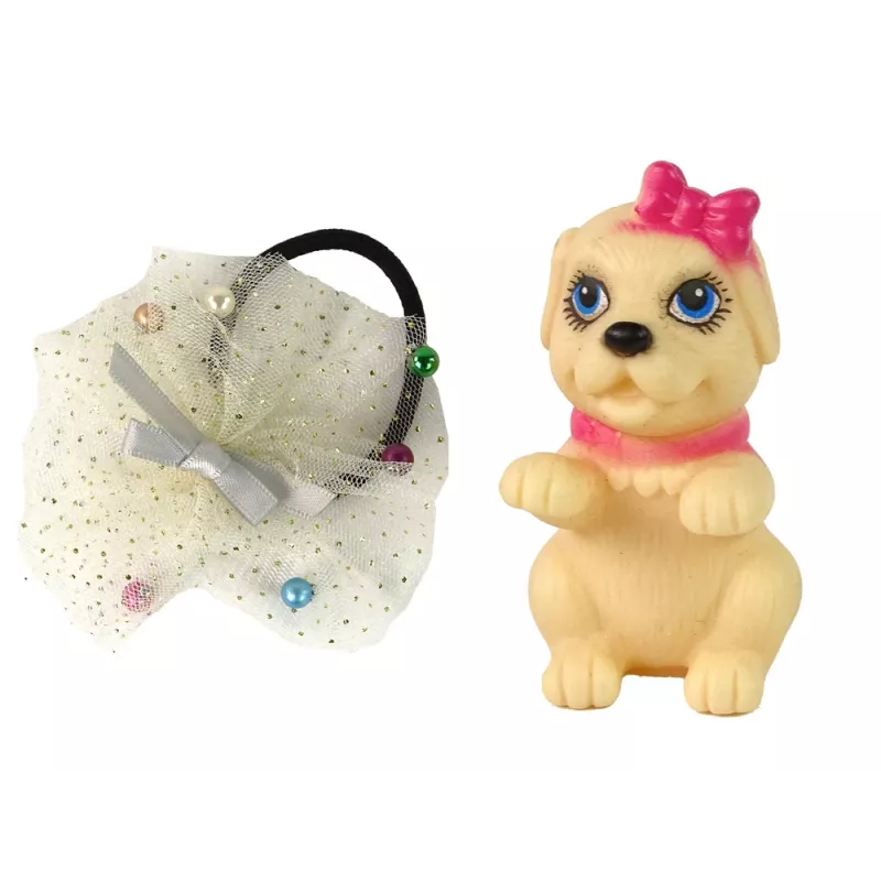LEAN TOYS bambola per bambini Emily con cane a pelo lungo