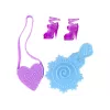 LEAN TOYS Bambola con capelli lunghi e vestito da pittura