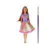 LEAN TOYS Bambola con capelli lunghi e vestito da pittura