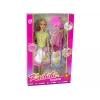 LEAN TOYS Bambola con capelli lunghi e vestito da pittura