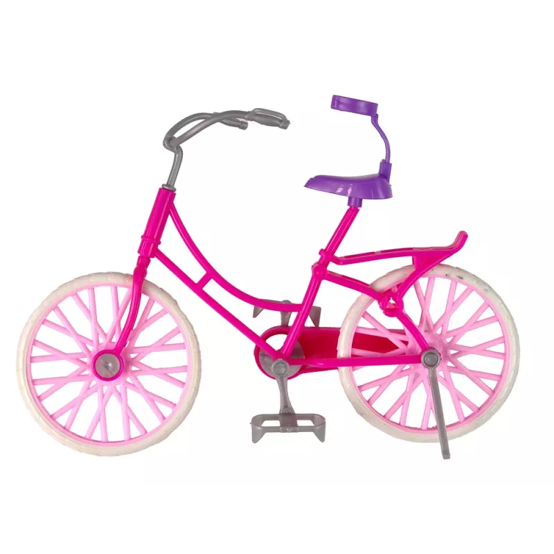 LEAN TOYS Bambola su bicicletta rosa