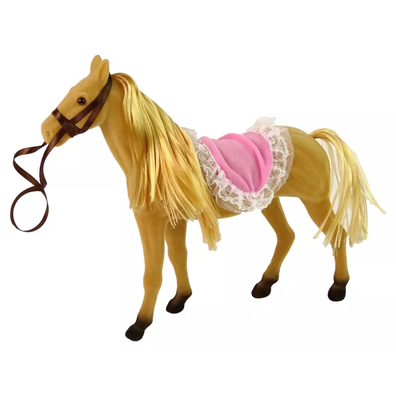 LEAN TOYS bambola cavallerizza con pony marrone