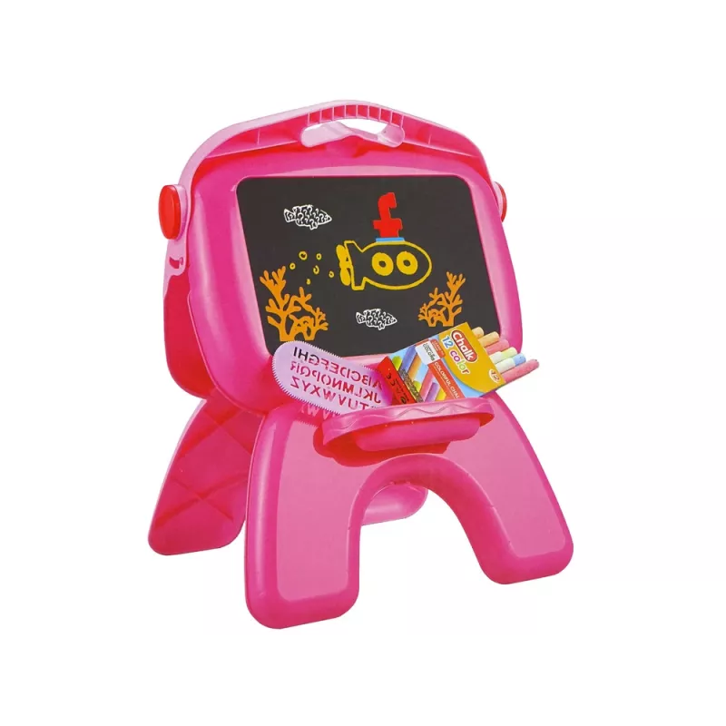 LEAN TOYS Lavagna a doppia faccia gessetti supporto proiettore immagini rosa