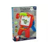 LEAN TOYS Lavagna a doppia faccia con gessetti, supporto e proiettore per immagini, rosso