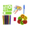 LEAN TOYS Lavagna a doppia faccia con gessetti, supporto e proiettore per immagini, rosso