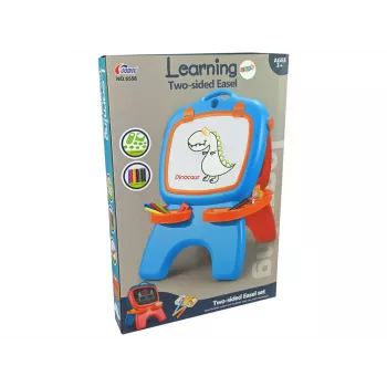 LEAN TOYS Lavagna magnetica a doppia faccia con modelli blu e rossi