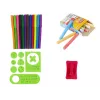LEAN TOYS Lavagna magnetica a doppia faccia con modelli blu e rossi