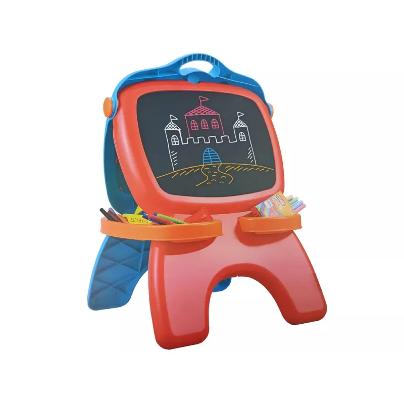 LEAN TOYS Lavagna magnetica a doppia faccia con modelli blu e rossi