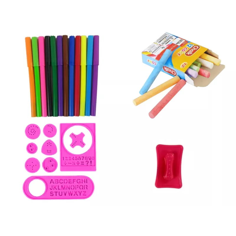 LEAN TOYS Lavagna magnetica a doppia faccia rosa modelli