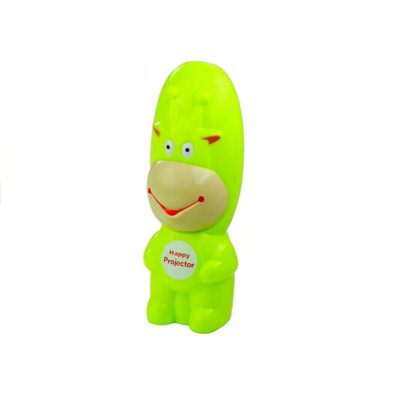 LEAN TOYS Proiettore per disegno mucca 3 dischi pennarelli verde 3in1