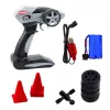 LEAN TOYS Drift Car Racing RC rosso nero 30km/h 1:16