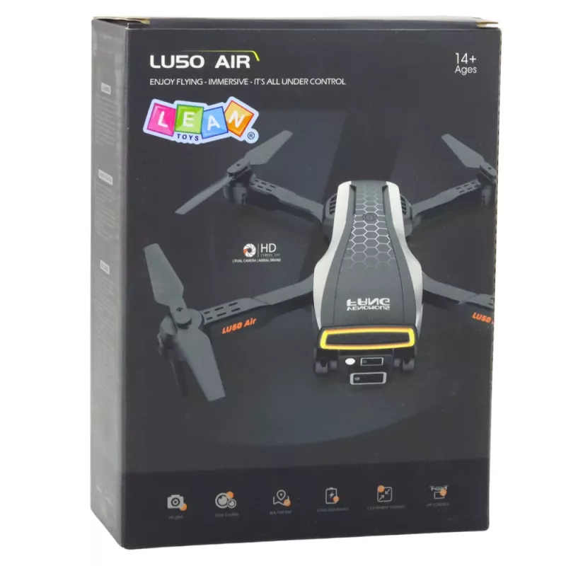 LEAN TOYS Drone LU50 Air doppia fotocamera HD MV video luci LED App