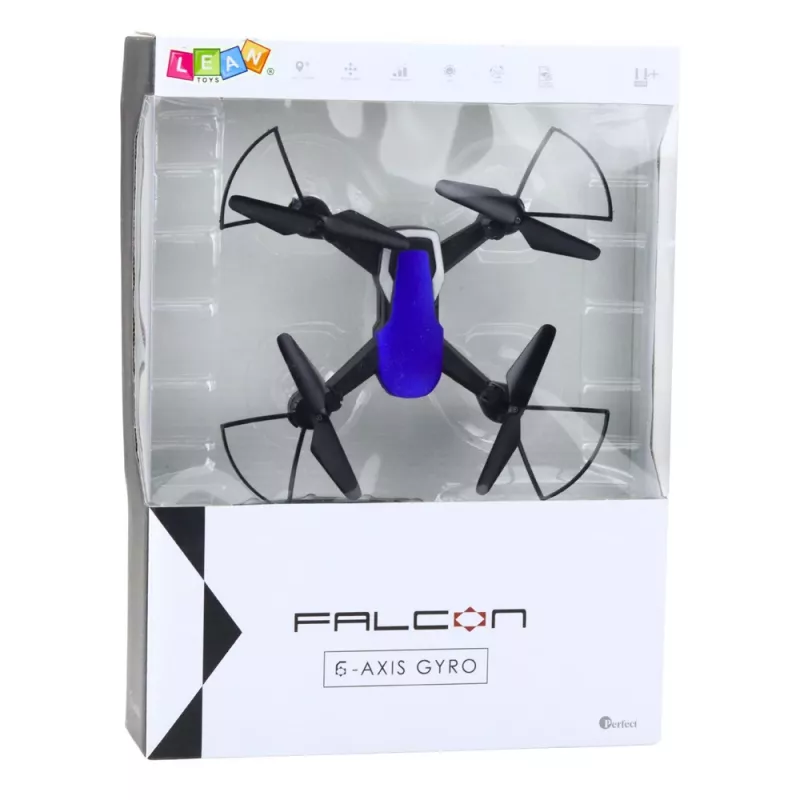 LEAN TOYS Drone giroscopio a sei assi luci LED rotazione 360° blu