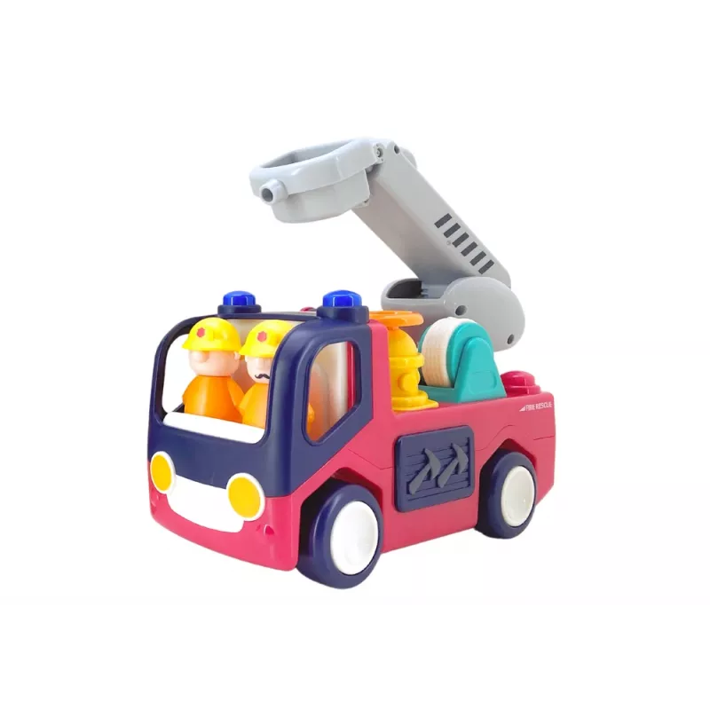 LEAN TOYS Caserma dei pompieri interattiva educativa per bambini piccoli con suoni e luci