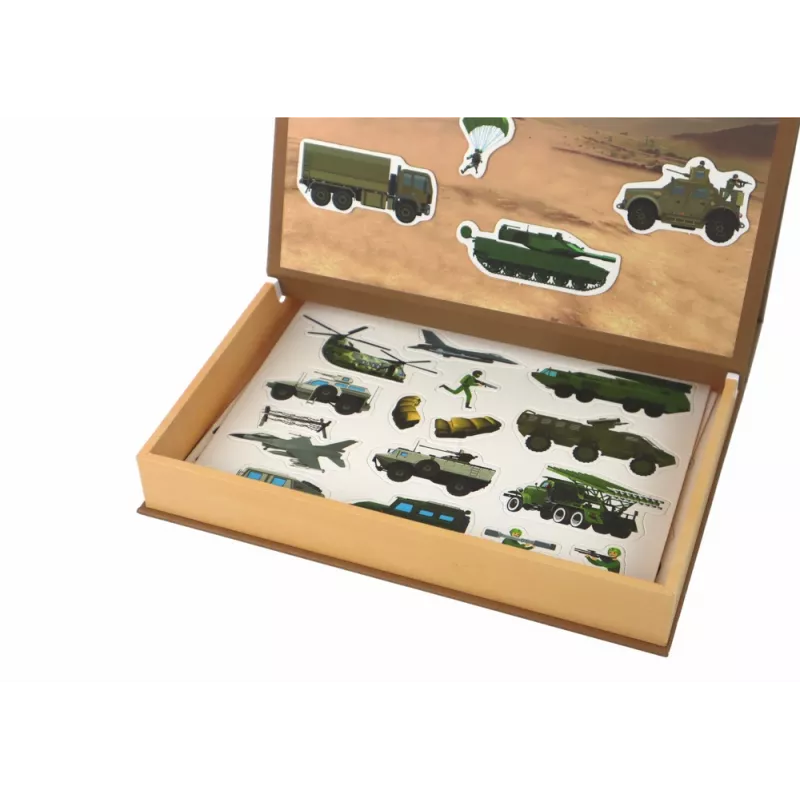LEAN TOYS puzzle magnetico educativo - tema guerra terrestre