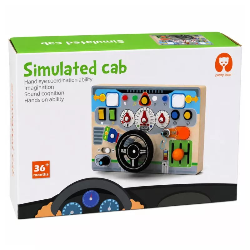 LEAN TOYS tavola didattica manipolativa simulatore volante luci suoni