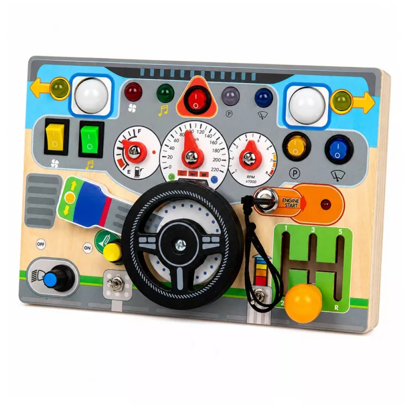 LEAN TOYS tavola didattica manipolativa simulatore volante luci suoni
