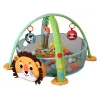 LEAN TOYS Tappeto didattico recinto leone con palline per neonati
