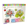 LEAN TOYS Tappeto didattico con recinto tartaruga palline per neonati