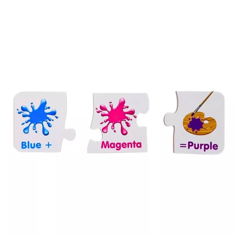 LEAN TOYS puzzle didattico colori in inglese 10 collegamenti