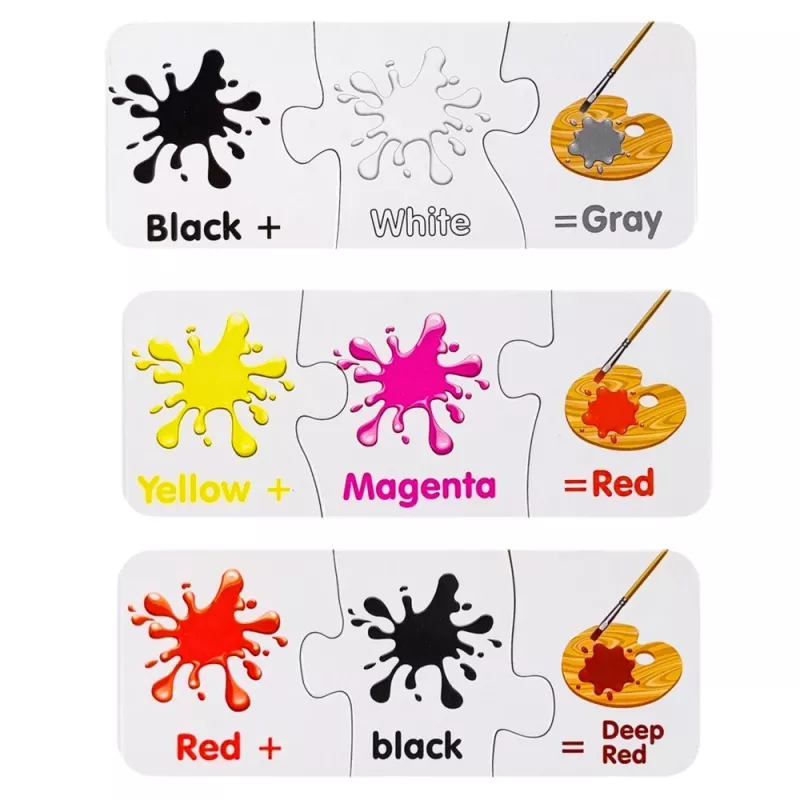 LEAN TOYS puzzle didattico colori in inglese 10 collegamenti