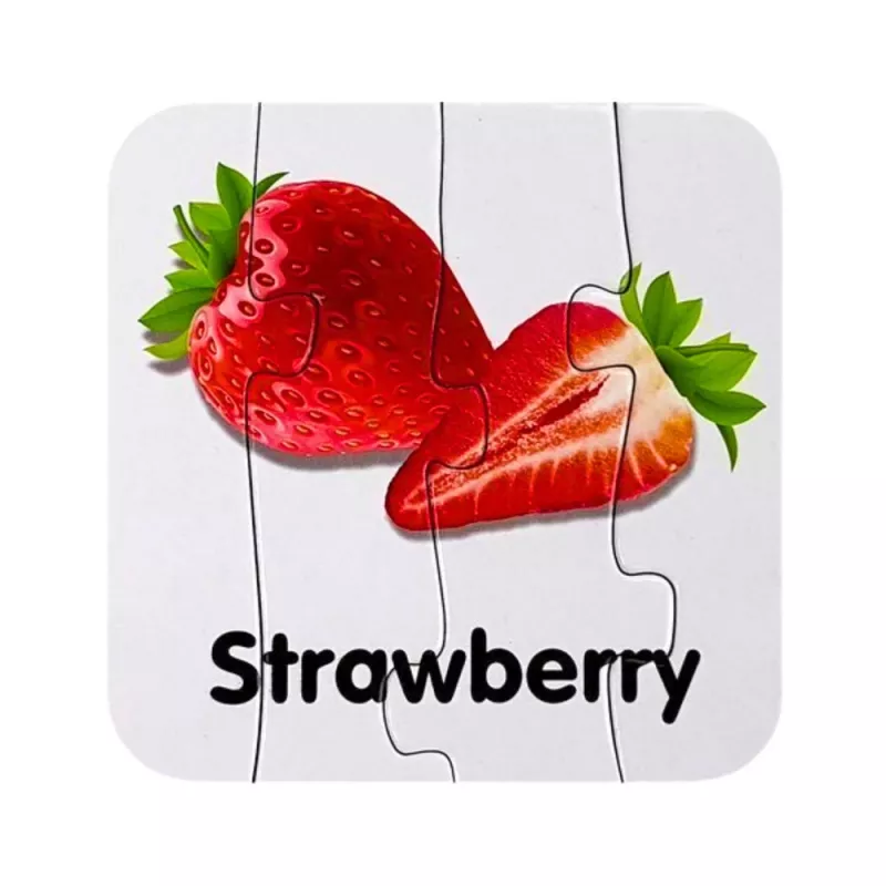 LEAN TOYS puzzle didattico frutta puzzle 10 collegamenti