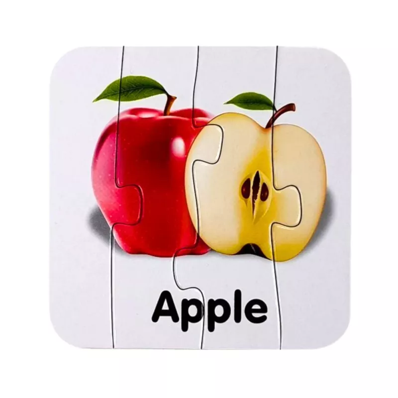 LEAN TOYS puzzle didattico frutta puzzle 10 collegamenti