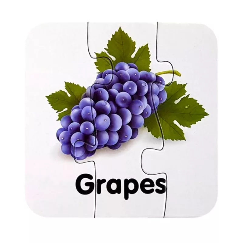 LEAN TOYS puzzle didattico frutta puzzle 10 collegamenti
