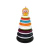 LEAN TOYS Piramide didattica con anelli e ruota con papere