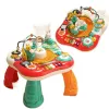 LEAN TOYS tavolo didattico pannello musicale interattivo pianoforte 2 in 1 rosso