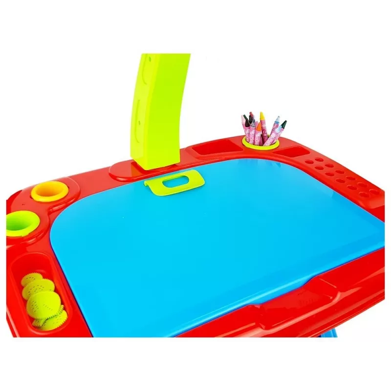 LEAN TOYS Tavolo didattico con proiettore, sedia, pastelli, magneti, lettere e numeri